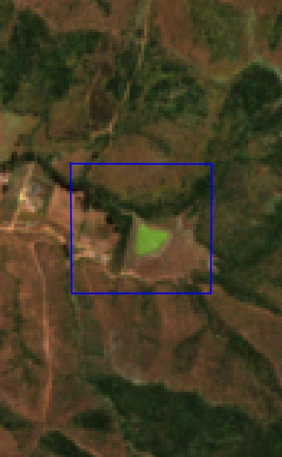 Imagen satelital del predio en octubre